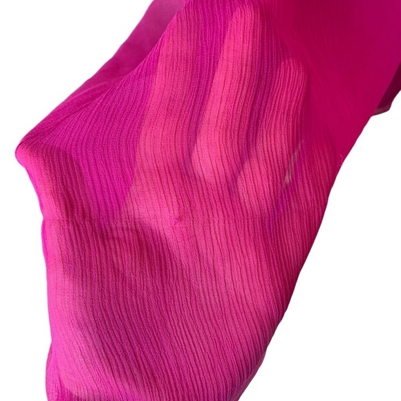 J. Crew Sophia 100% Silk Chiffon Pink Purple Wrap Bodice Lined Dress Size 10 - Picture 11 of 11